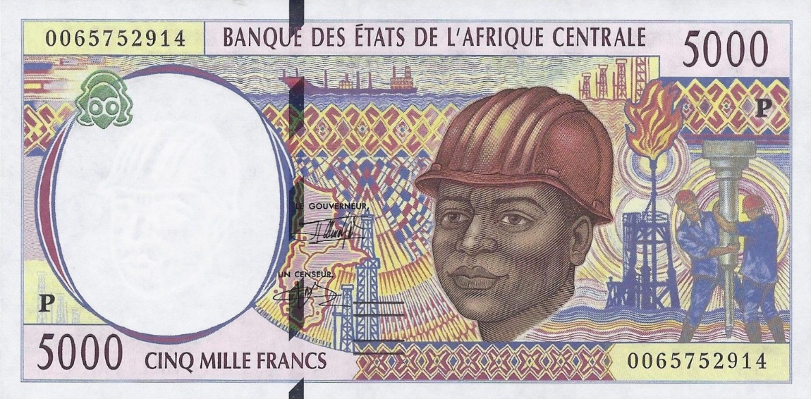 Front of Central African States p604Pf: 5000 Francs from 2000
