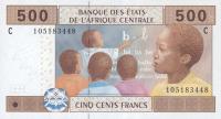 p606Ca from Central African States: 500 Francs from 2002