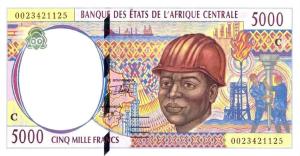 Gallery image for Central African States p104Cg: 5000 Francs
