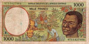 p302Fd from Central African States: 1000 Francs from 1997