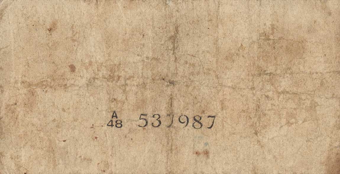 Back of Ceylon p45b: 50 Cents from 1949