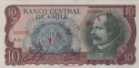 p142As from Chile: 10 Escudos from 1970