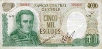 Gallery image for Chile p147a: 5000 Escudos from 1967
