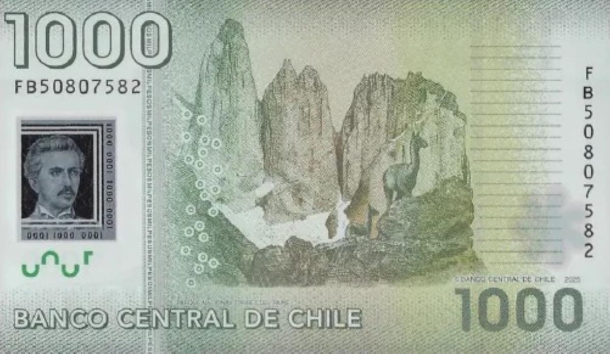 Back of Chile p161l: 1000 Pesos from 2025