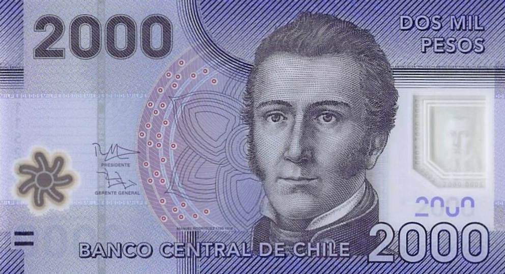 Front of Chile p162c: 2000 Pesos from 2013