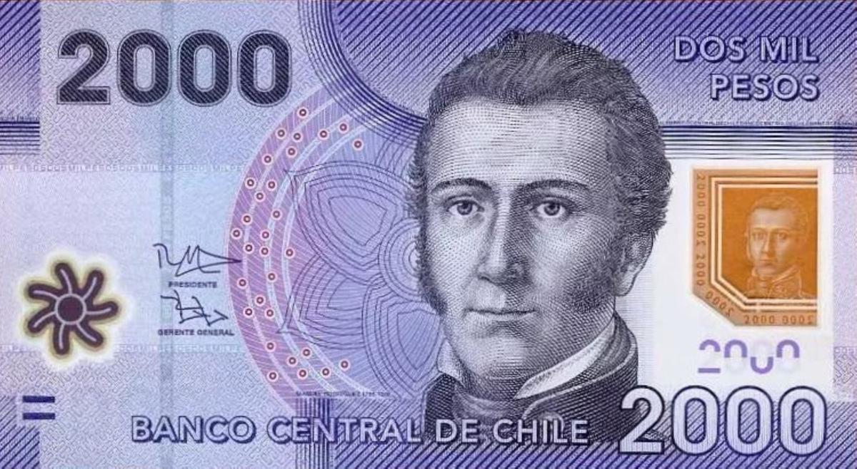 Front of Chile p162e: 2000 Pesos from 2015