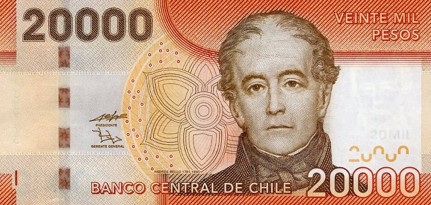 Front of Chile p165a: 20000 Pesos from 2009