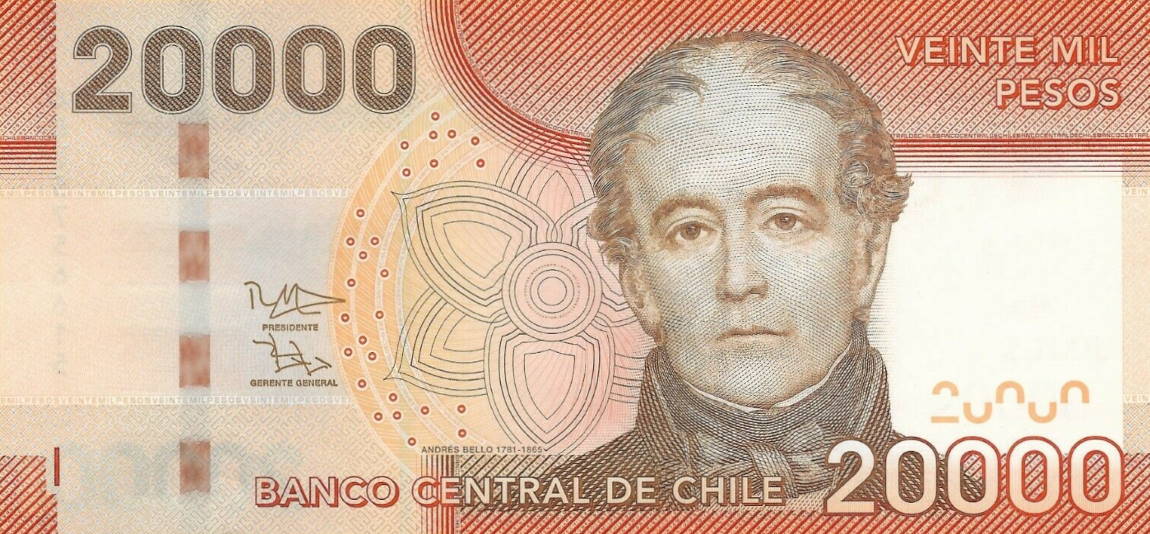 Front of Chile p165h: 20000 Pesos from 2017
