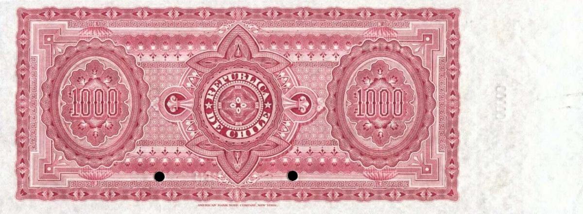 Back of Chile p28s: 1000 Pesos from 1912