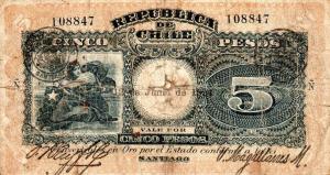 p61 from Chile: 5 Pesos from 1922