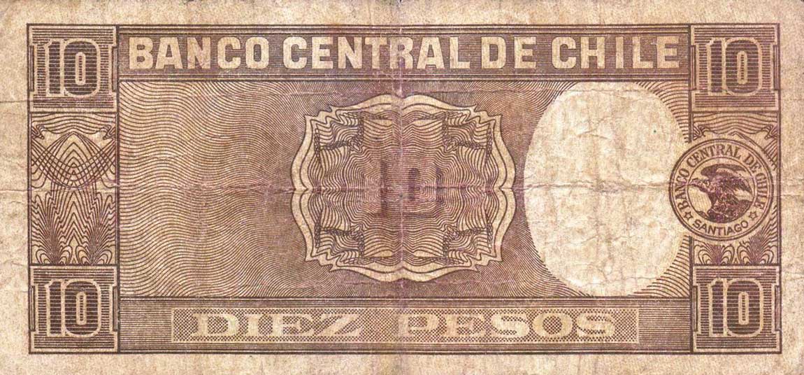 Back of Chile p92c: 10 Pesos from 1933