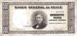 Gallery image for Chile p97: 500 Pesos