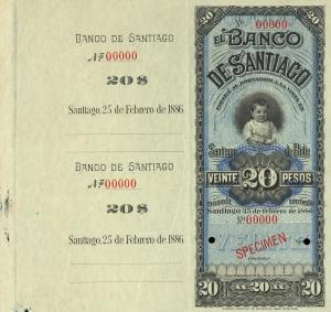 pS415s from Chile: 20 Pesos from 1886