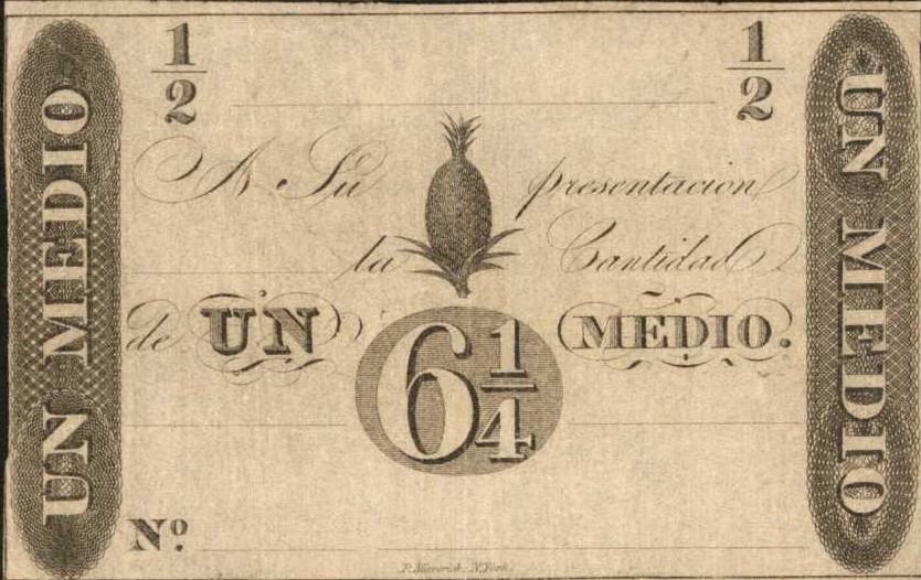 Front of Colombia p1: 6 Centavos from 1819