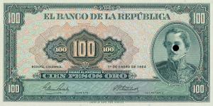 Gallery image for Colombia p403r: 100 Pesos Oro