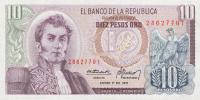 Gallery image for Colombia p407f: 10 Pesos Oro from 1974
