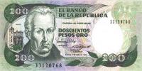Gallery image for Colombia p429d: 200 Pesos Oro