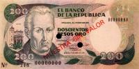 Gallery image for Colombia p429s: 200 Pesos Oro