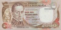 Gallery image for Colombia p430c: 2000 Pesos Oro