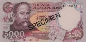Gallery image for Colombia p434s: 5000 Pesos Oro