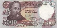 p435b from Colombia: 5000 Pesos Oro from 1988