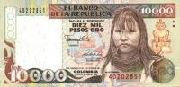 p437a from Colombia: 10000 Pesos Oro from 1992