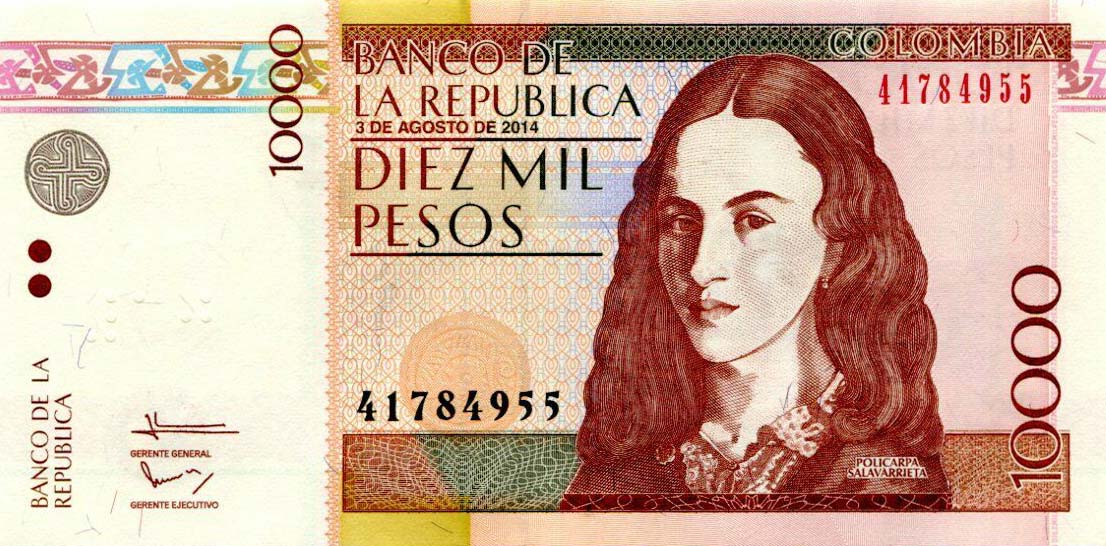 RealBanknotes Colombia P453r 10000 Pesos From 2014 200-pesos-colombia-numista