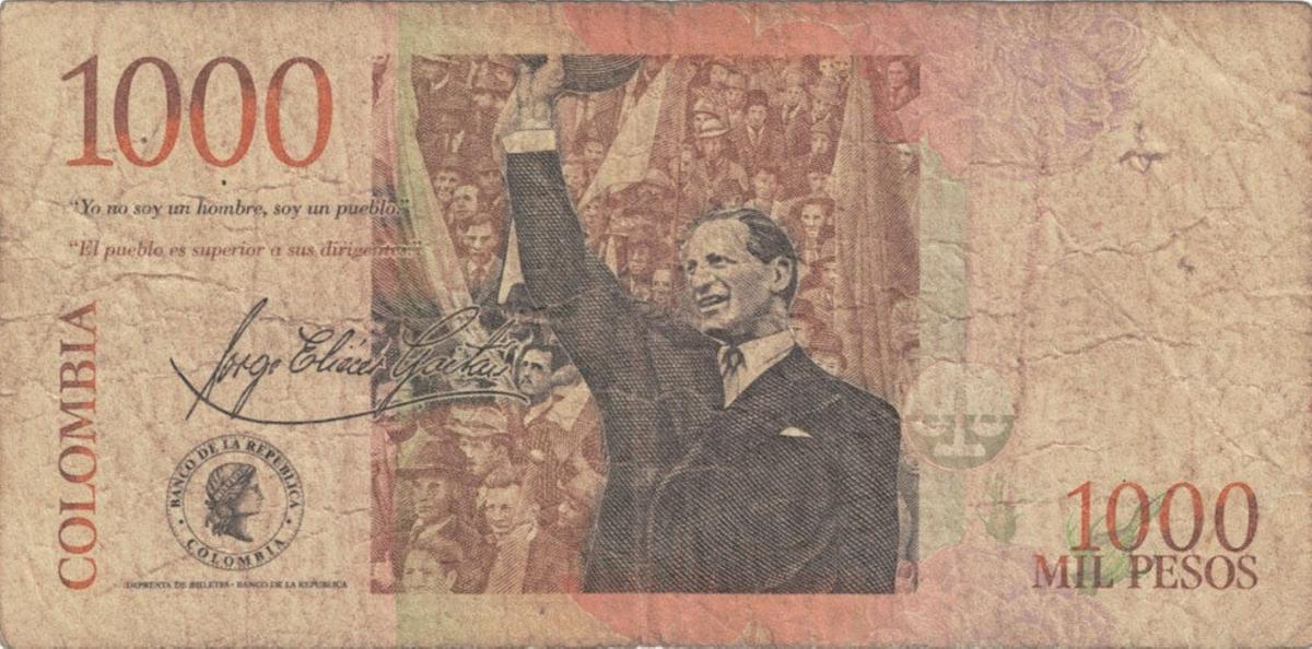 Back of Colombia p456b: 1000 Pesos from 2006