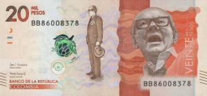 Gallery image for Colombia p461f: 20000 Pesos