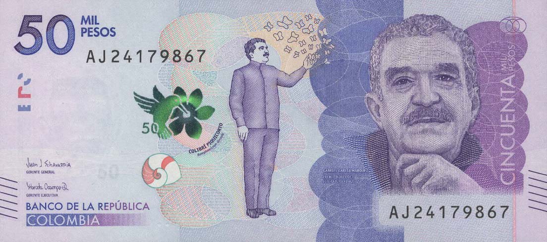 Front of Colombia p462c: 50000 Pesos from 2017