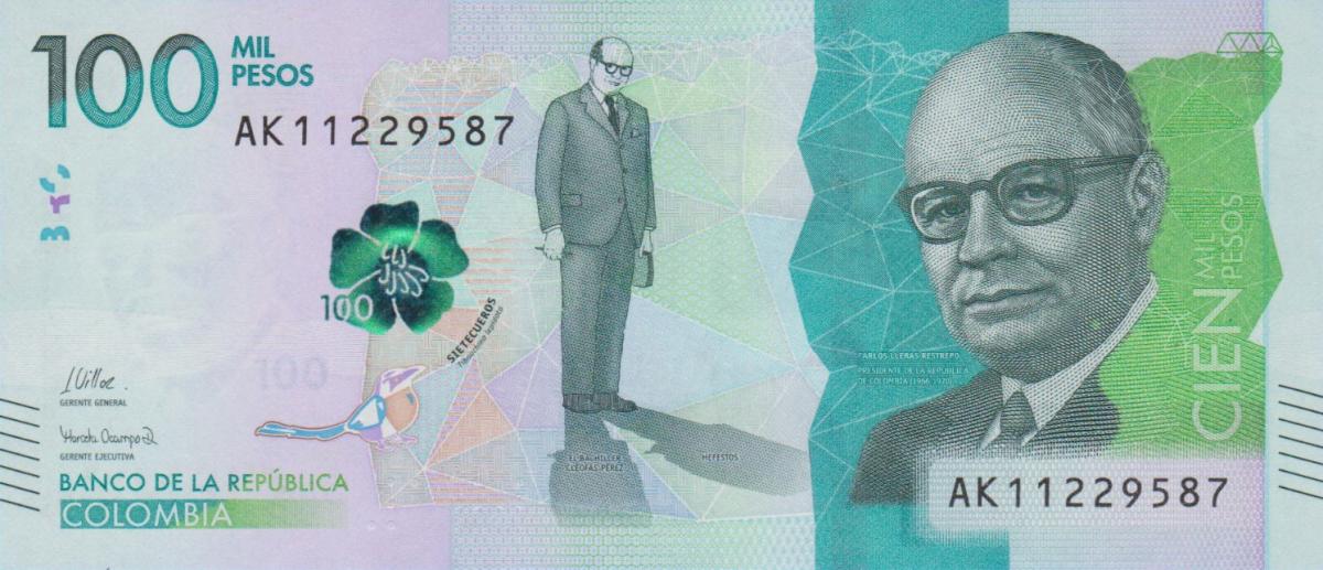 Front of Colombia p463f: 100000 Pesos from 2023