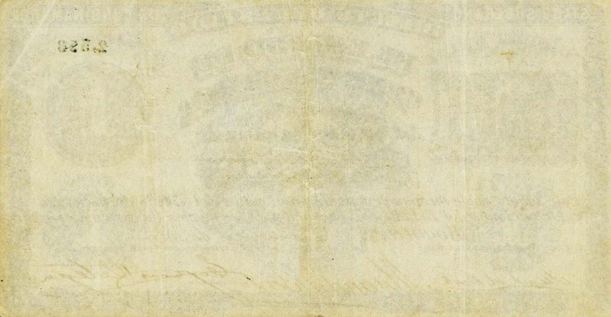 Back of Colombia pS176: 1 Peso from 1884