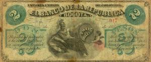 Gallery image for Colombia pS808A: 2 Pesos