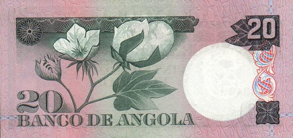 Back of Angola p104a: 20 Escudos from 1973