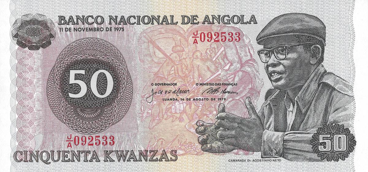 Front of Angola p110a: 50 Kwanzas from 1976