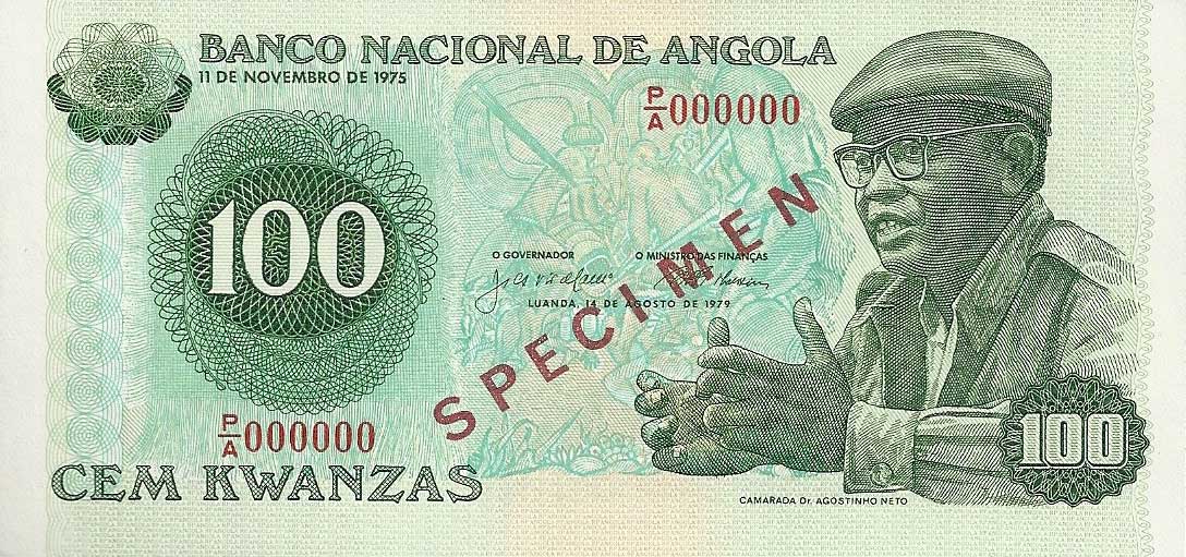 Front of Angola p115s: 100 Kwanzas from 1979