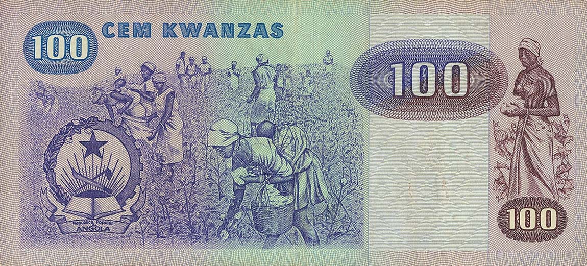 Back of Angola p125: 5000 Novo Kwanza from 1991
