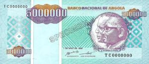 Gallery image for Angola p142s: 5000000 Kwanzas Reajustados