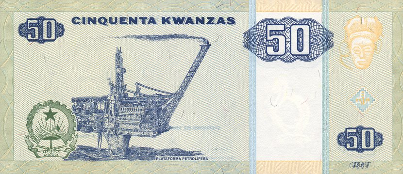 Back of Angola p146a: 50 Kwanzas from 1999