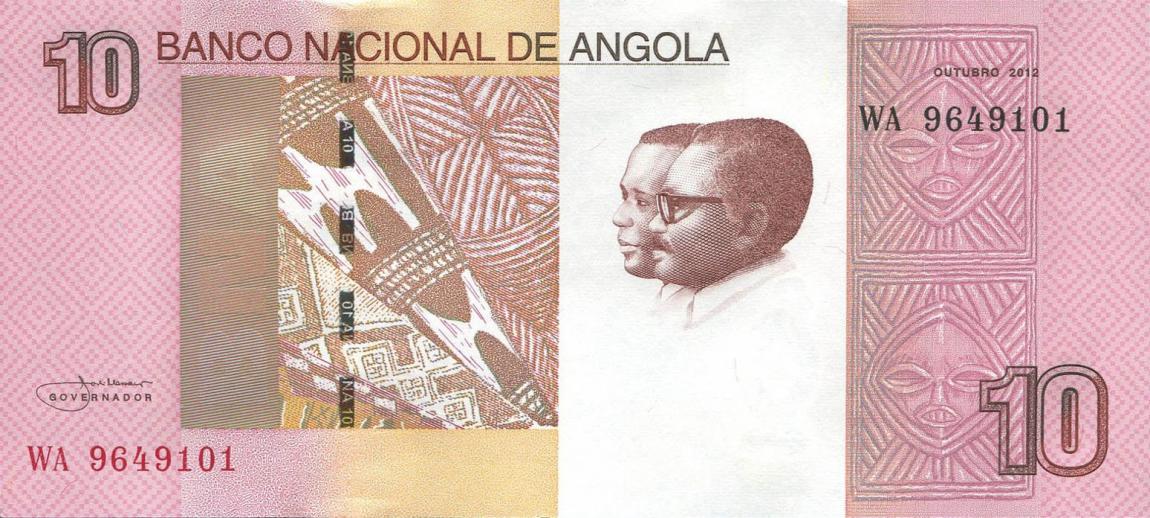 2017 Lot 10 PCS 2012 UNC banknotes Angola 5 Kwanzas P-NEW
