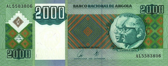 Front of Angola p151a: 2000 Kwanzas from 2003