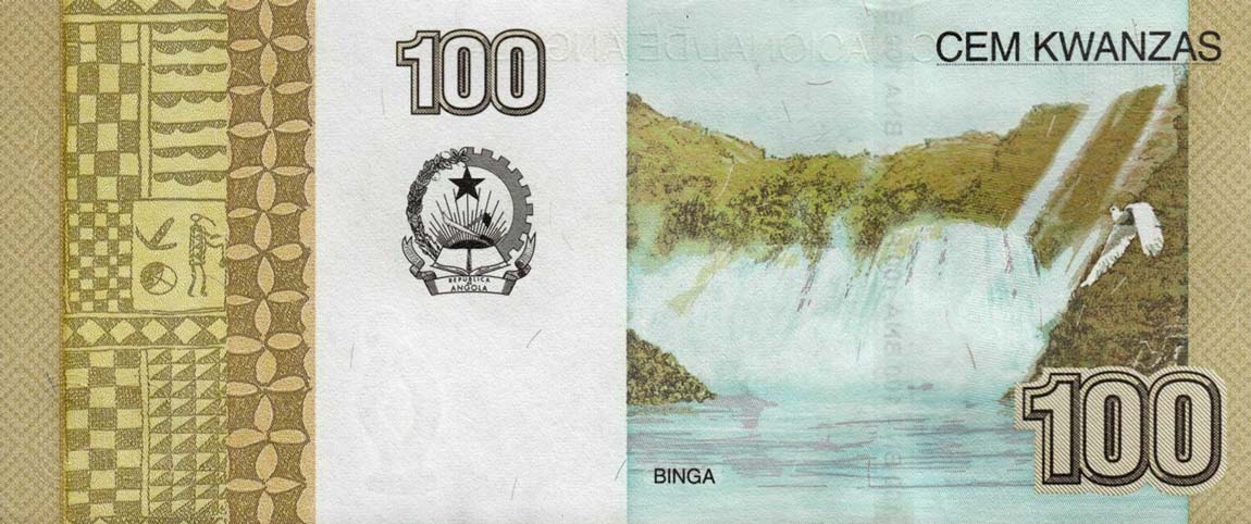 Back of Angola p153b: 100 Kwanzas from 2012