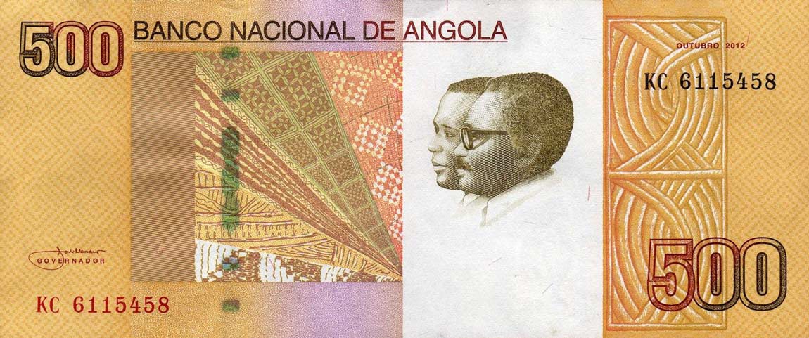 Front of Angola p155a: 500 Kwanzas from 2012