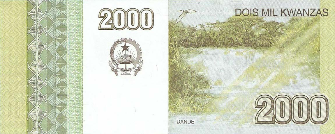 Back of Angola p157b: 2000 Kwanzas from 2012