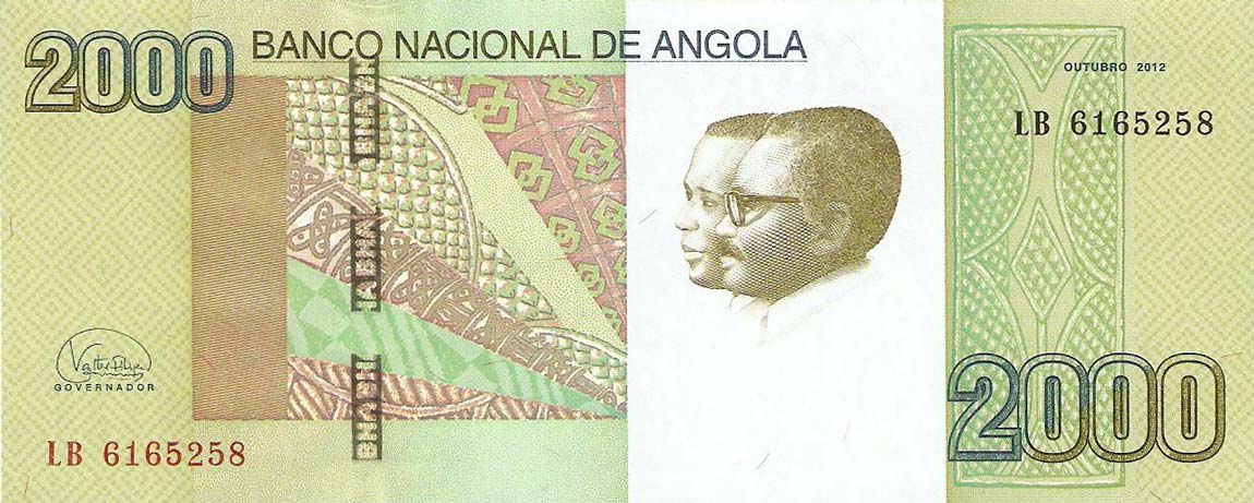 Front of Angola p157b: 2000 Kwanzas from 2012