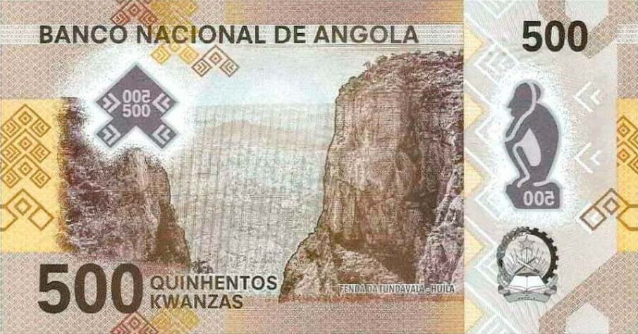 Back of Angola p161: 500 Kwanzas from 2020