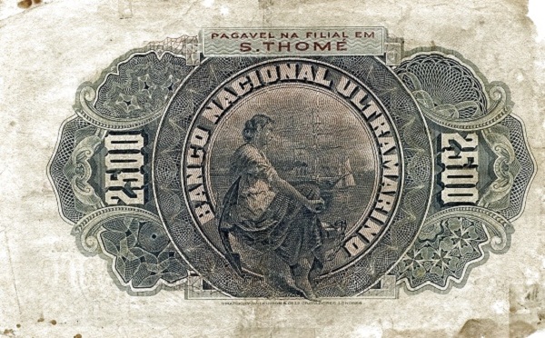 Back of Angola p25: 2500 Reis from 1909