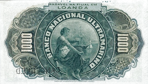 Back of Angola p28a: 1000 Reis from 1909