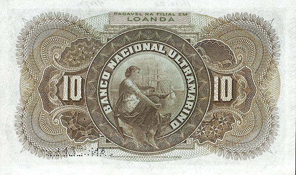 Back of Angola p34a: 10 Reis from 1909
