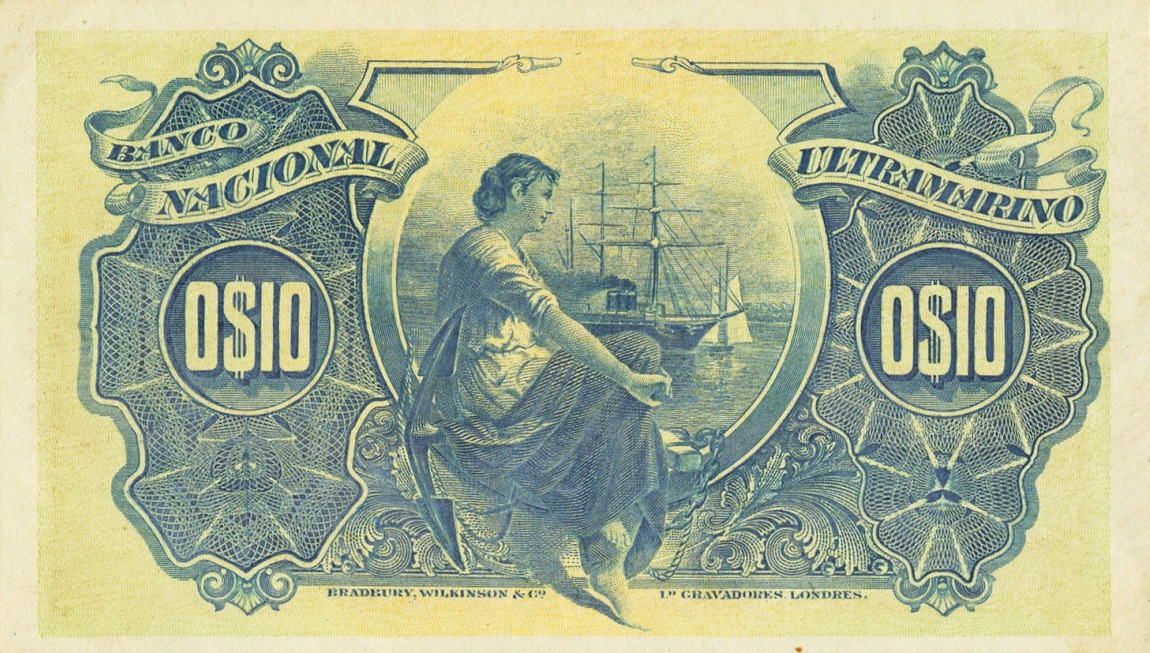 Back of Angola p40: 10 Centavos from 1914